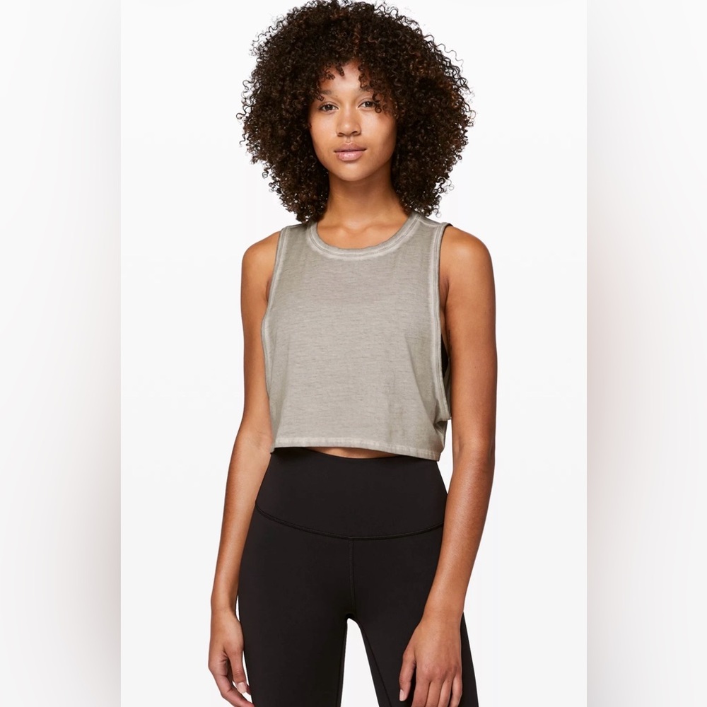 lululemon athletica Muscle Love Crop Tank Fade in Washed French Clay